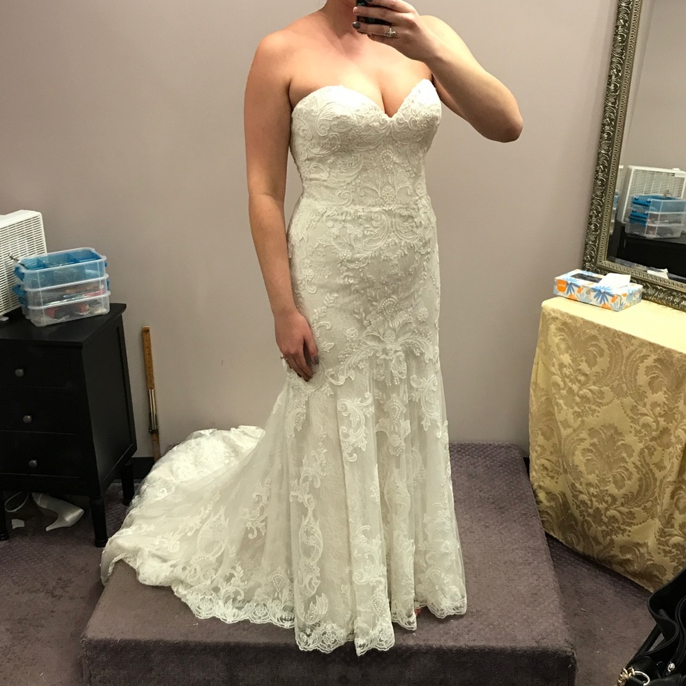 Maggie Sottero Mirelle 6mt765 Ivory Over Campagne/Pewter size 14